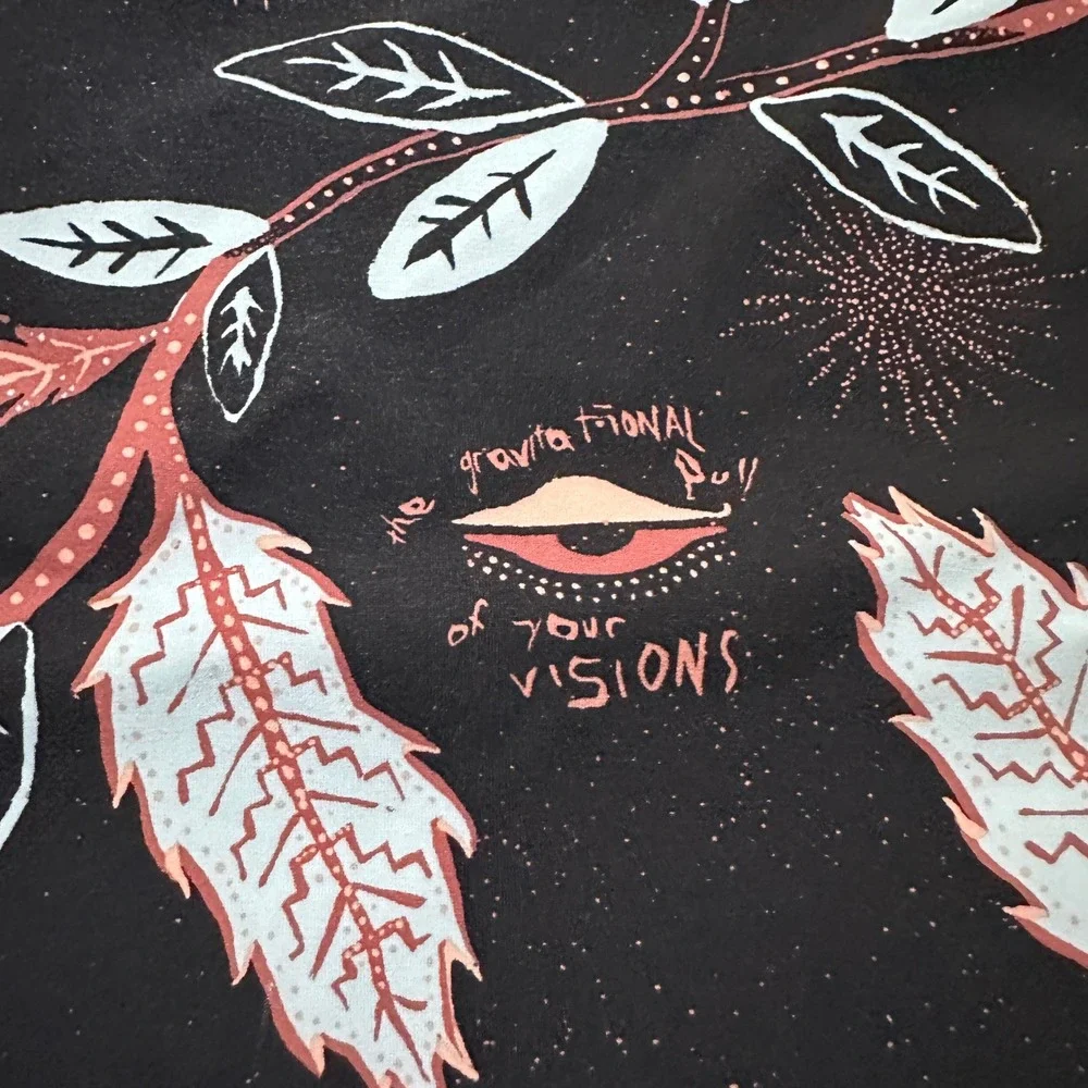 Volcom Board Shorts Mens 40 Black Celestial AOP Surf Trunks Psychedelic Tropical